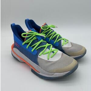 Under Armour Curry 7 Mens Size 11 Nerf Super Soaker Blue Orange White Basketball